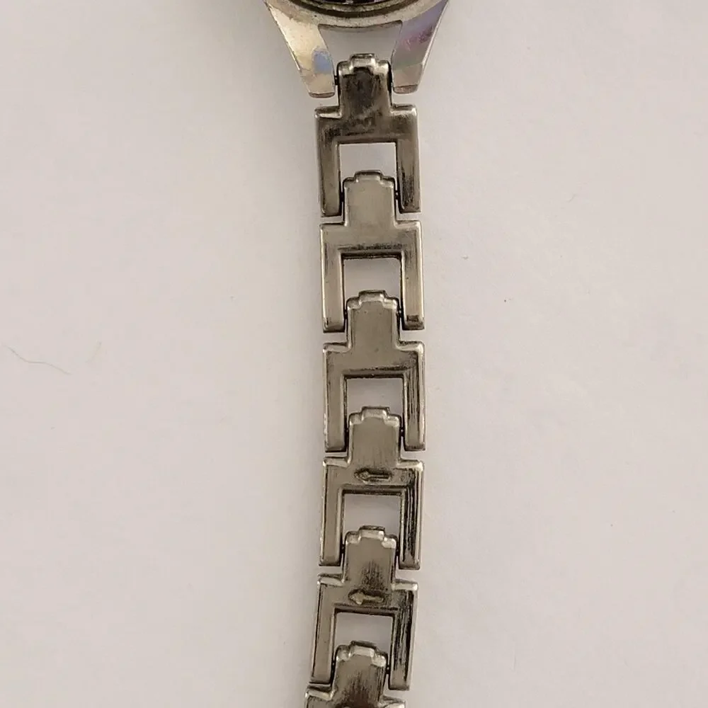 FMD Womens Watch Pink Dial 18mm Silver Case Stainless Bracelet Quartz Diamond